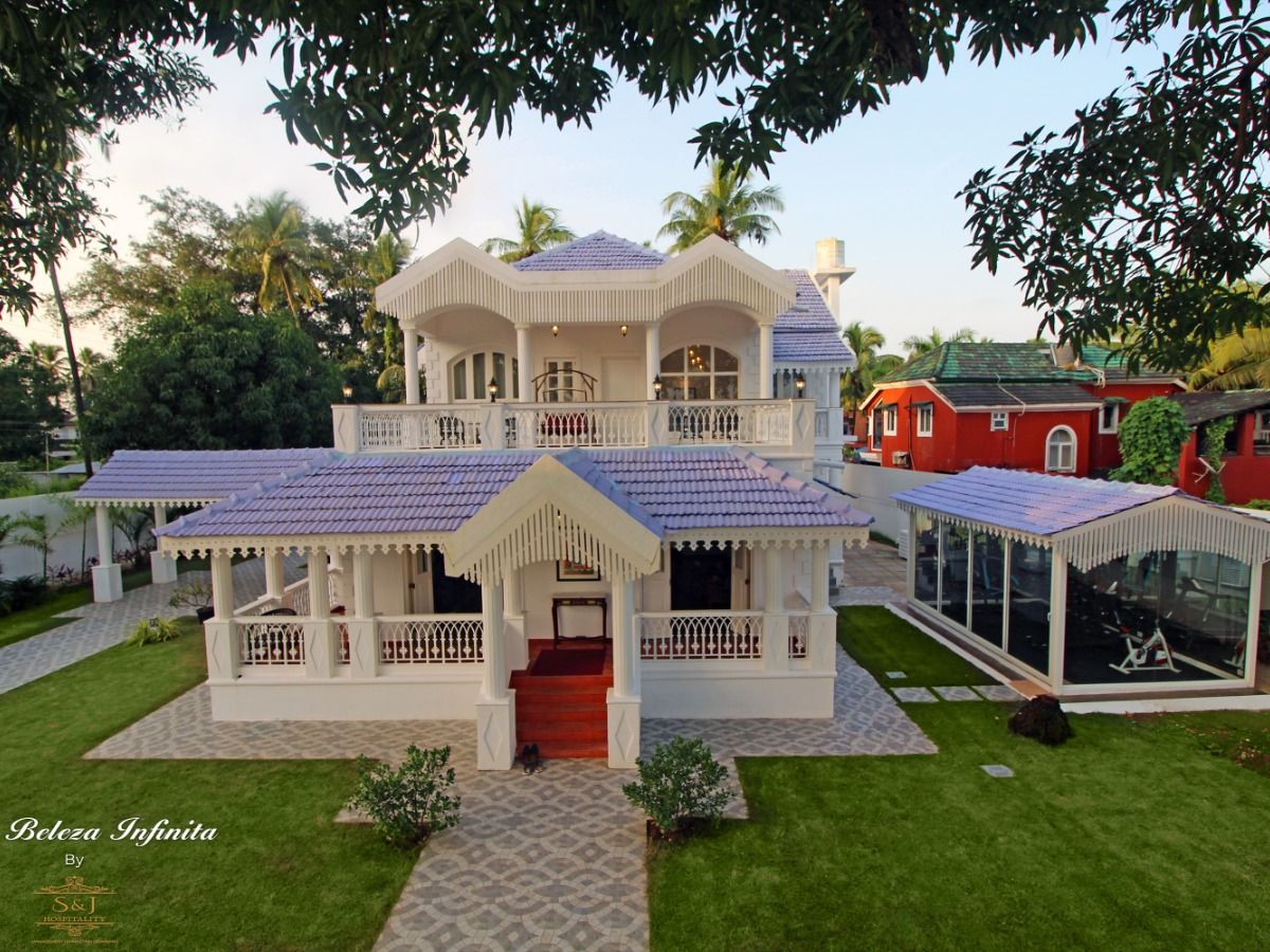 An Opulent 4 BHK Private Villa Featuring a Striking Infinity Pool, Indulgent Jacuzzi, and Exceptional Luxury Living in North Goa.